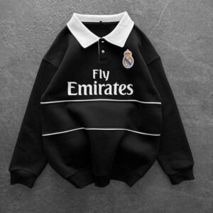 Retro Football Polo Sweatshirt